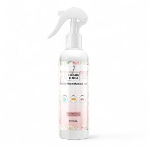 Flacone spray da 250 ml di Profumatore per Tessuti Peonia Il Bucato di Adele