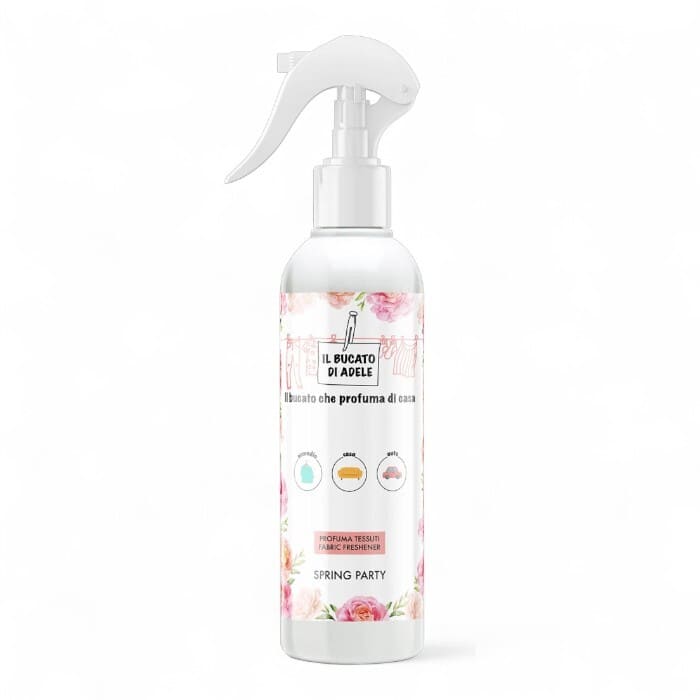 Flacone spray da 250 ml di Profumatore per Tessuti Spring Party Il Bucato di Adele