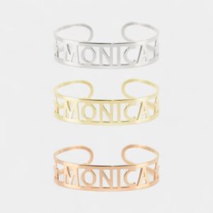 Bracciale Bungle Miss Miss in argento con lastra liscia h 15 mm