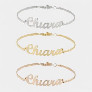 Bracciale semirigido Miss Miss personalizzabile con lastra 16+3 cm