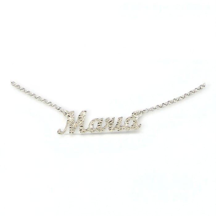 Dettaglio collana Miss Miss galvanica argento diamantata