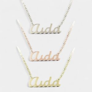 Collana Miss Miss personalizzabile con lastra centrale e catena 40+3 cm