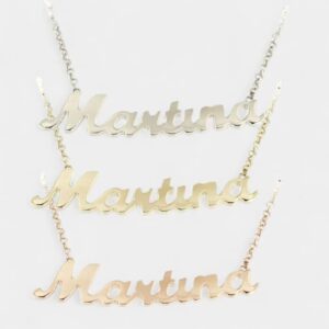 Collana Miss Miss personalizzabile con lastra 6×1,8 mm e catena 40+3 cm