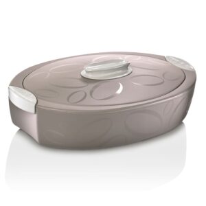 Enjoy contenitore termico ovale Tuttocaldo 3 litri nocciola con pirofila