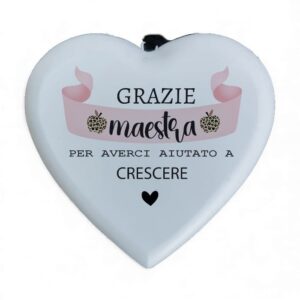 Cuore Grazie Maestra profumo del legno