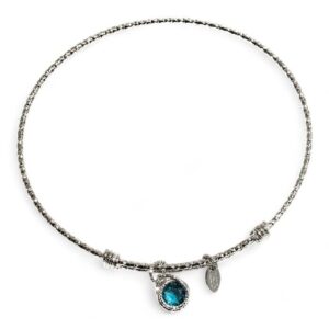 Bracciale Bocarol Easy Argento con pietra azzurra