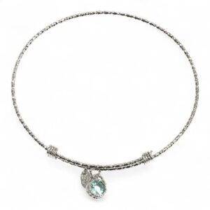 Bracciale Bocarol Easy Argento con pietra azzurro chiaro