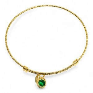 Bracciale Bocarol Easy Oro con pietra verde