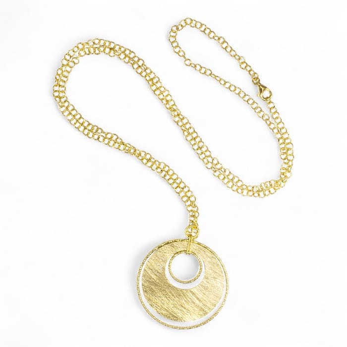 Collana Bocarol Fenice Oro con pendente a doppio cerchio