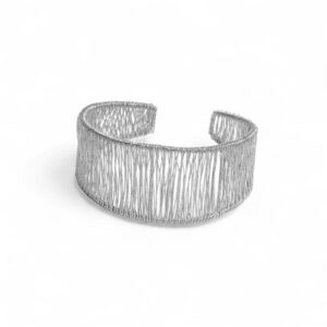 Bracciale Bocarol Penelope in bronzo Argento con trama intrecciata