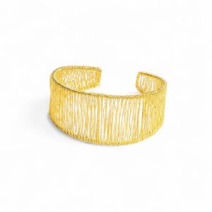 Bracciale Bocarol Penelope in bronzo Oro con trama intrecciata