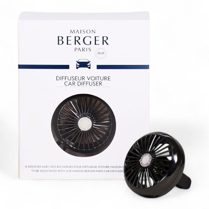 Diffusore auto Maison Berger modello Car Wheel Gun in metallo nero