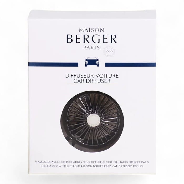 Diffusore auto Maison Berger modello Car Wheel Gun in metallo nero