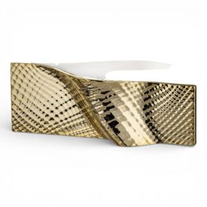 Centrotavola Bongelli Ophis 35x18 Bianco-Oro