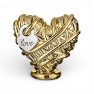 Cuore Gomitolo 8x8 Oro Bongelli Preziosi in marmorino con dettaglio love
