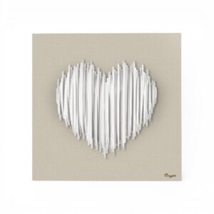Cuore Stilizzato 15x15 Bongelli Preziosi Nocciola Bianco