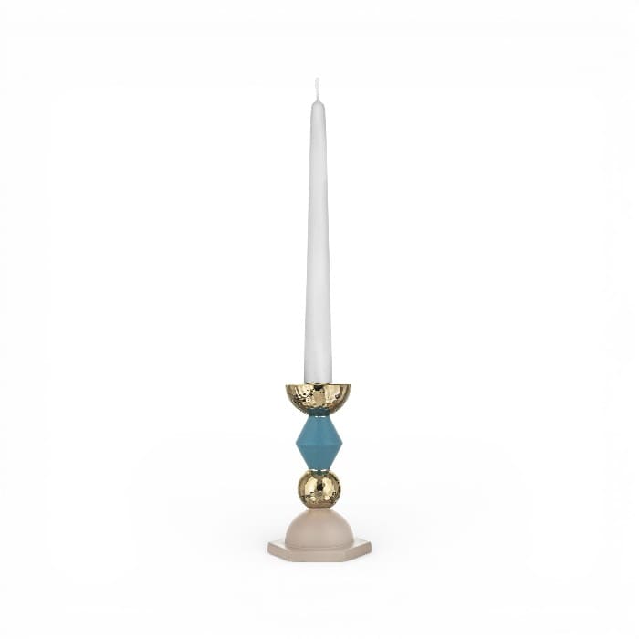 Porta candele Bongelli Liberty H15 Blu-Cipria