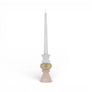 Porta candele Bongelli Preziosi Modular H15 Cipria-Oro