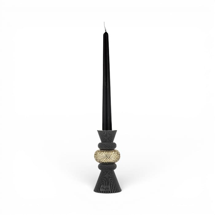 Porta candele Bongelli Preziosi Modular H15 Nero-Oro
