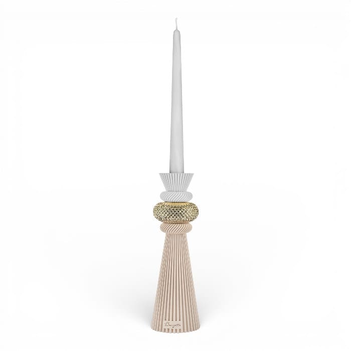 Porta candele Bongelli Modular H25 Cipria-Oro