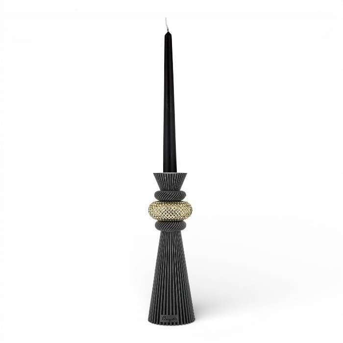 Porta candele Bongelli Preziosi Modular H25 Nero-Oro
