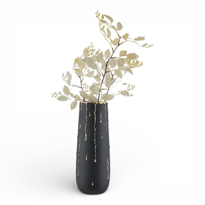Vaso Bongelli Preziosi Rugiada H31 Nero-Oro