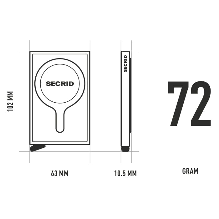 Cardprotector Secrid MagSafe dimansioni