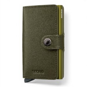 Secrid Miniwallet Crisple Kelp pelle goffrata verde
