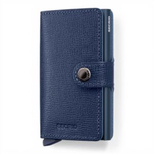 Secrid Miniwallet Crisple Navy pelle goffrata