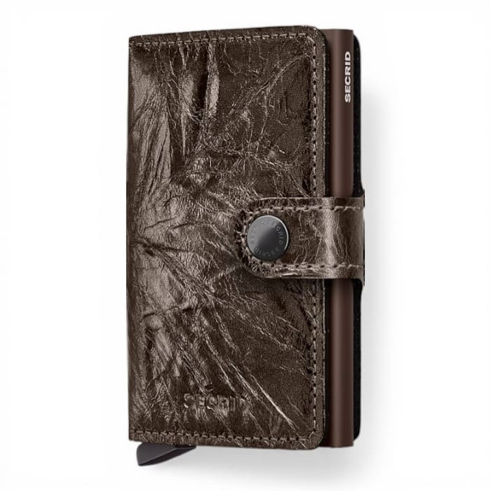 Secrid Miniwallet Crunch Bronze finitura metallizzata
