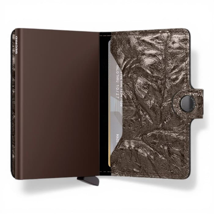 Secrid Miniwallet Crunch Bronze finitura metallizzata