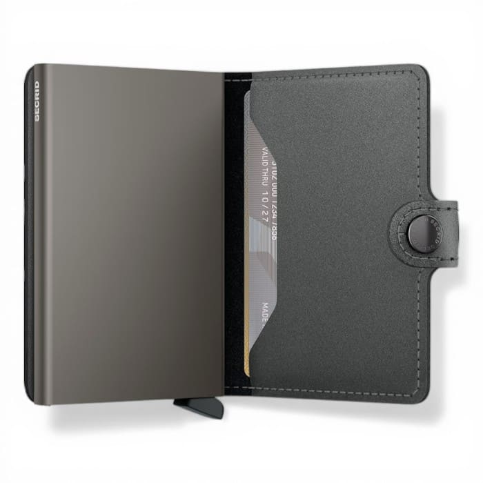Secrid Miniwallet Matte Satin Steel pelle opaca