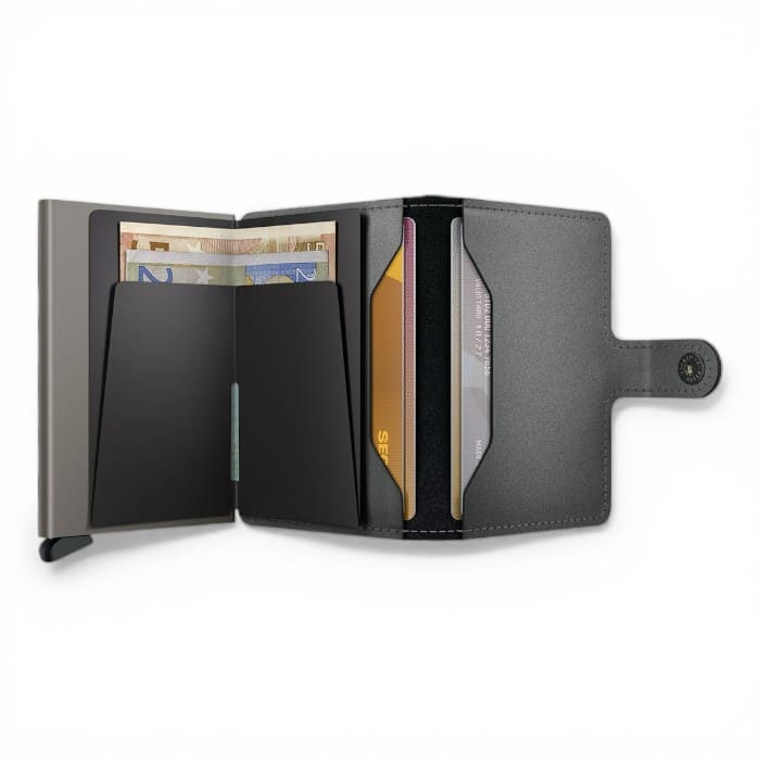 Secrid Miniwallet Matte Satin Steel pelle opaca