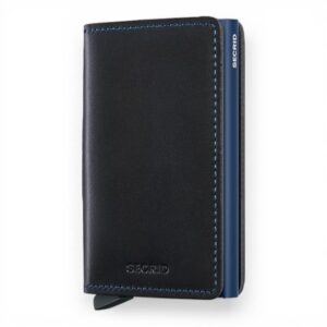 Secrid Slimwallet Original Black-Navy pelle liscia