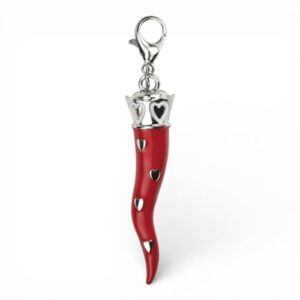 Charm Cornetto in metallo smaltato Cuori Wald