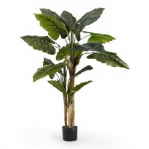 Pianta Alocasia artificiale con vaso H140 Fantin Argenti