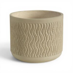 Vaso grande fibra argilla Graffiti Beige Fantin Argenti