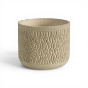 Vaso piccolo fibra argilla Graffiti Beige Fantin Argenti