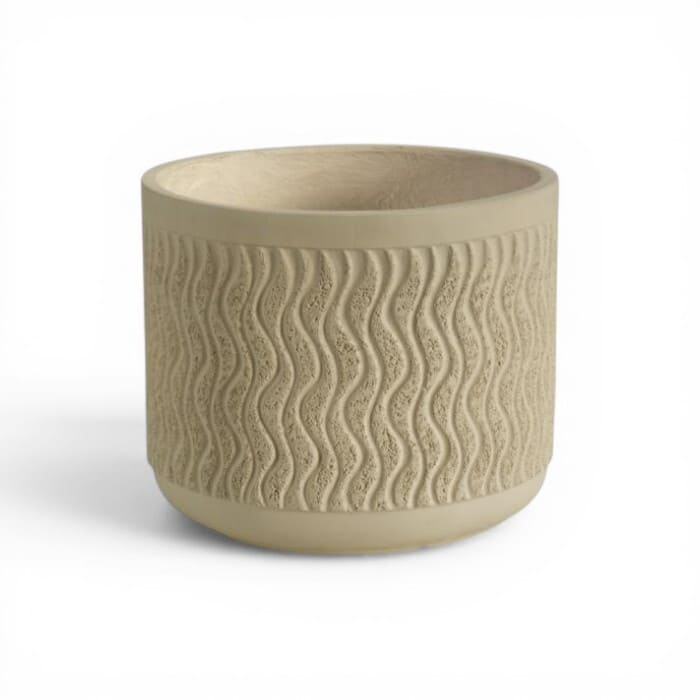 Vaso piccolo fibra argilla Graffiti Beige Fantin Argenti