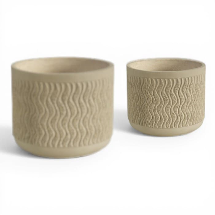 Vaso piccolo fibra argilla Graffiti Beige Fantin Argenti