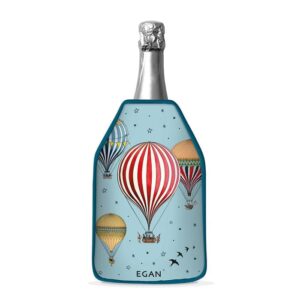 Glacette Giramondo Celeste Egan con mongolfiere