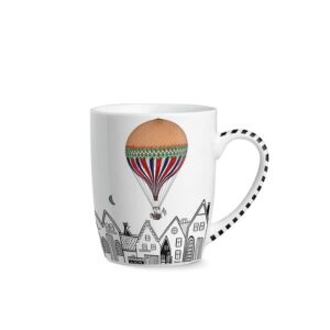 Mug Egan Giramondo Città con mongolfiera e case stilizzate