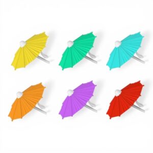 Segnabicchiere ombrellino Brandani silicone colori assortiti