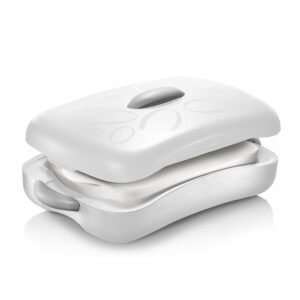 Enjoy contenitore termico Tuttocaldo rettangolare 2,5 litri bianco con pirofila in ceramica