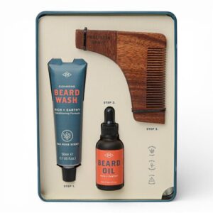 Beard Survival Kit Gentlemen’s Hardware con pettine e prodotti barba