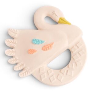 Moulin Roty anello dentizione cigno gomma naturale
