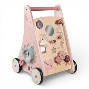 Moulin Roty carrello primi passi attività legno