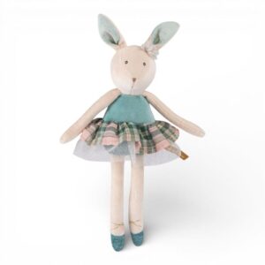 Moulin Roty peluche coniglio blu danza