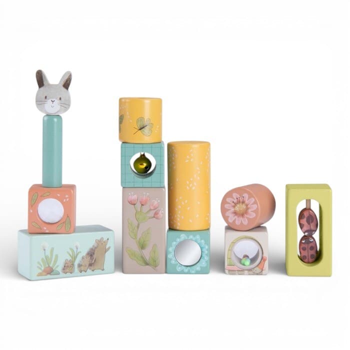 Moulin Roty cubi impilabili bambini illustrati