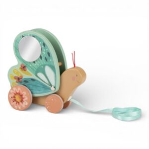 Moulin Roty farfalla trainabile gioco legno